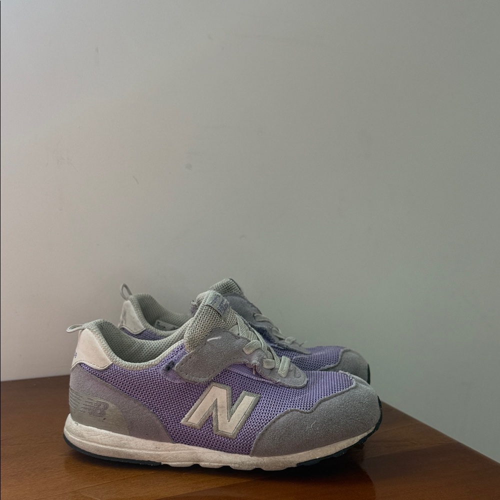 New Balance Kids Lavender and Gray Athletic Sneaker